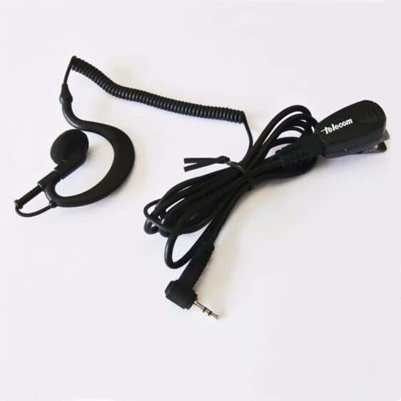 JD-30-DJ-C7-R - Micro-auricular VOX-PTT para Alinco DJ-C5/6/7, cable rizado.