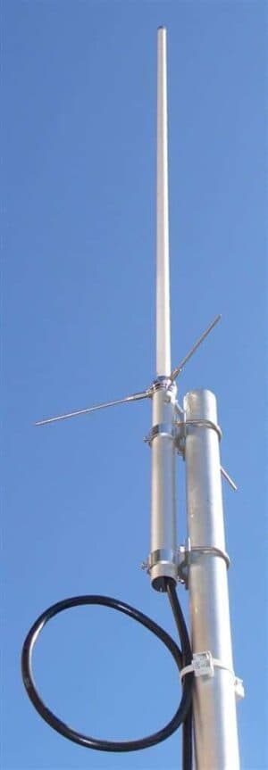 DX-BC-200 - Antena vertical monobanda de fibra, ajustable de UHF, 400-460 MHz. 1.70 m