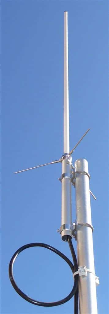 DX-BC-200 - Antena vertical monobanda de fibra, ajustable de UHF, 400-460 MHz. 1.70 m