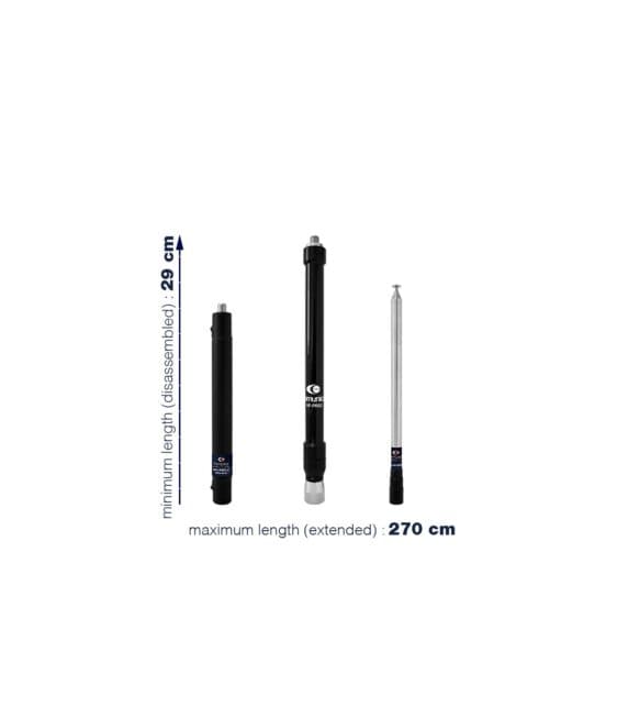 TmpDF37 HF-PRO-2-PLUS-T Komunica Antena Telescópica Portable de Amplio Espectro