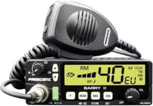 President BARRY II Plus 12 - 24 v. Emisora CB 27 Mhz 40 canales AM/FM