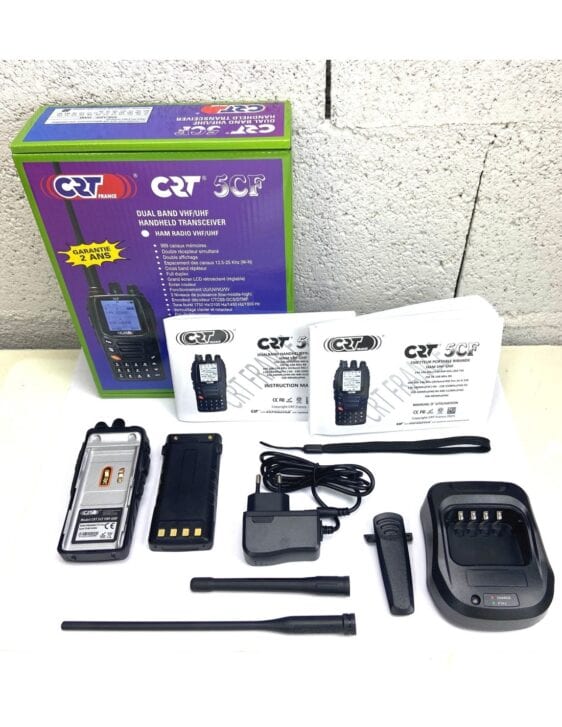 CRT 5CF RADIO BIBANDA  TALKY WALKY VHF/UHF DOBLE RECEPTOR SIMULTÁNEO CON PANTALLA LCD COLOR