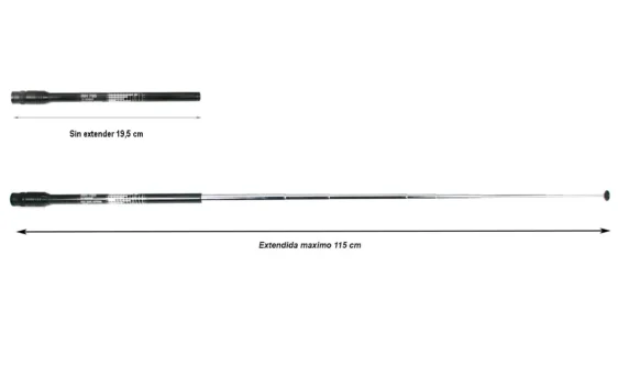PWR-TA-95-BNC KOMUNICA ANTENA TELESCÓPICA PARA SCANNER 70-1000 MHZ CONECTOR BNC