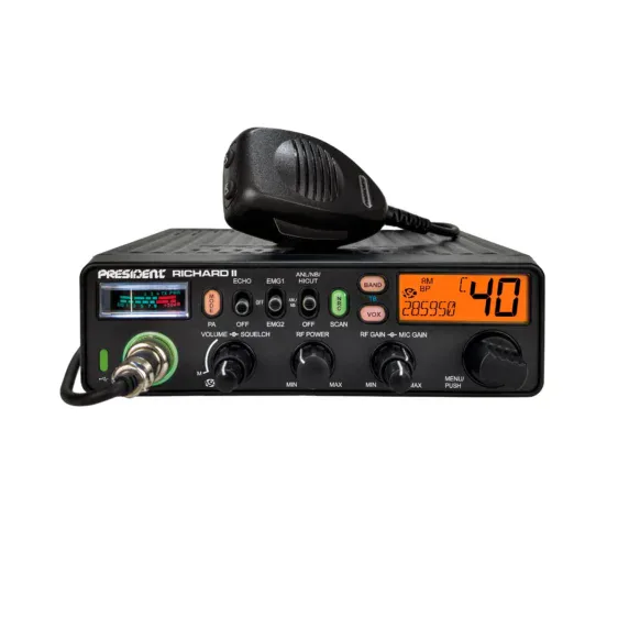 PRESIDENT RICHARD II EMISORA CB 27 MHZ AM/FM POTENTE Y COMPLETA