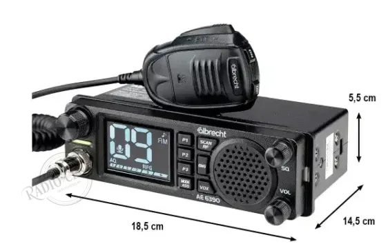 ALBRECHT AE 6390 EMISORA CB 27 MHz AM/FM 12-24V VOX ALTAVOZ FRONTAL 2W