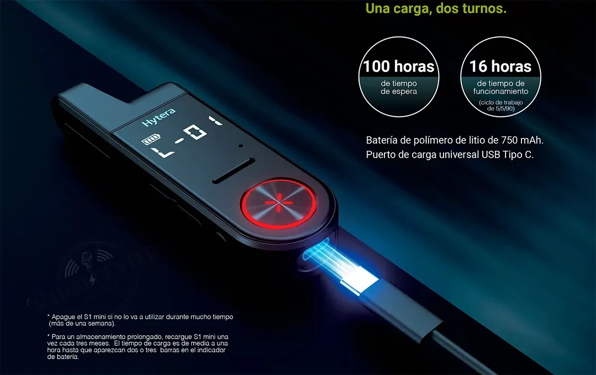 HYTERA S1 MINI LF HYT-S10 WALKIE PMR446 USO LIBRE SIN LICENCIA