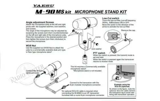 YAESU M-90MS KIT CABEZAL 8 PINES RJ45 (Sin soporte)