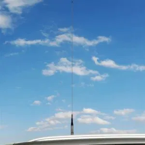 HY-LINE - Antena móvil para CB bobina cromada abatible, 5/8.