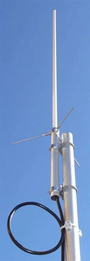 DX-BC-200 - Antena vertical monobanda de fibra, ajustable de UHF, 400-460 MHz. 1.70 m