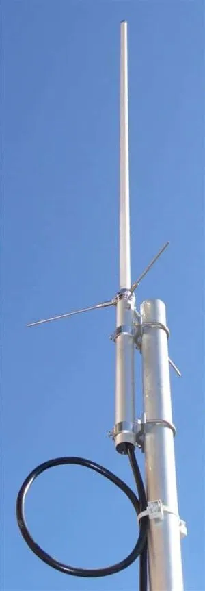 DX-BC-200-H - Antena vertical monobanda de fibra, ajustable de UHF, 430-490 MHz