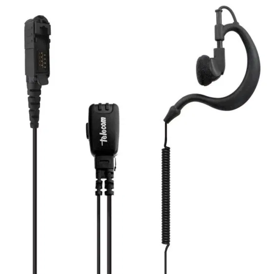 PY-29-DP-2400 Micro-auricular ergonómico giratorio con micro tipo solapa, para MOTOROLA