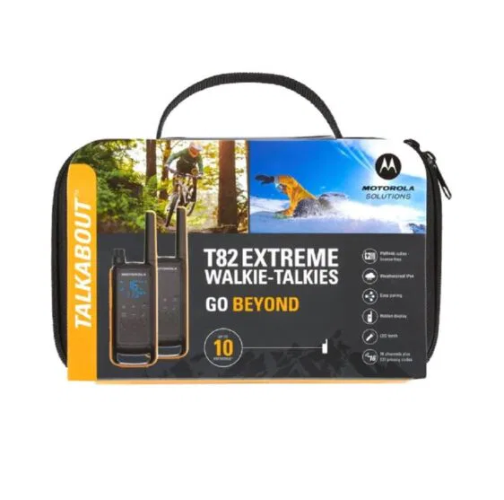 Motorola TALKABOUT T82 Extreme, pareja de Walkies PMR-446 con maletín