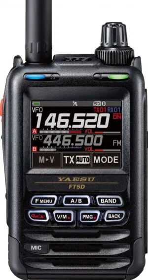YAESU FT‑5DE TRANSCEPTOR PORTÁTIL DUAL BANDA 144/430 MHz C4FM/FM – TOUCHSCREEN, BT & GPS
