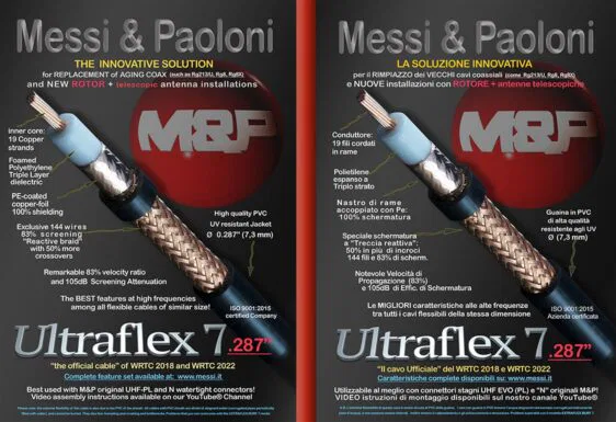 ULTRAFLEX 7 MESSI & PAOLONI CABLE COAXIAL 50 Ω BAJA PÉRDIDA