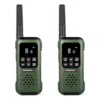 DYNASCAN F‑15 PAREJA WALKIES IP67 SUMERGIBLES PMR‑446 CON ACCESORIOS Y BOTÓN SOS