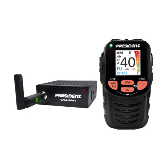 PRESIDENT WILLIAM II EMISORA CB 40 CANALES AM/FM 12/24 V