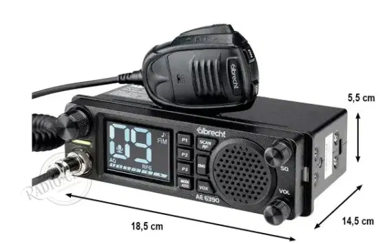 ALBRECHT AE 6390 EMISORA CB 27 MHz AM/FM 12-24V VOX ALTAVOZ FRONTAL 2W