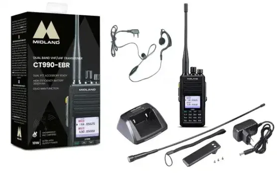 MIDLAND CT-990EBR WALKIE DOBLE BANDA VHF/UHF IP67 10W