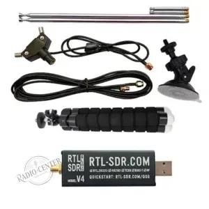 RTL-SDR Blog V4 R828D RTL2832U — Receptor SDR + Kit Antena Dipolo